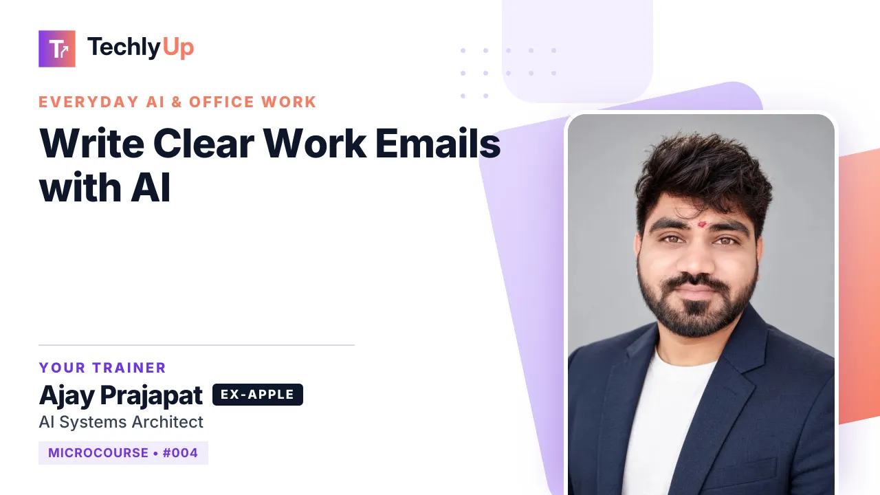 Write Clear Work Emails with AI — microcourse thumbnail