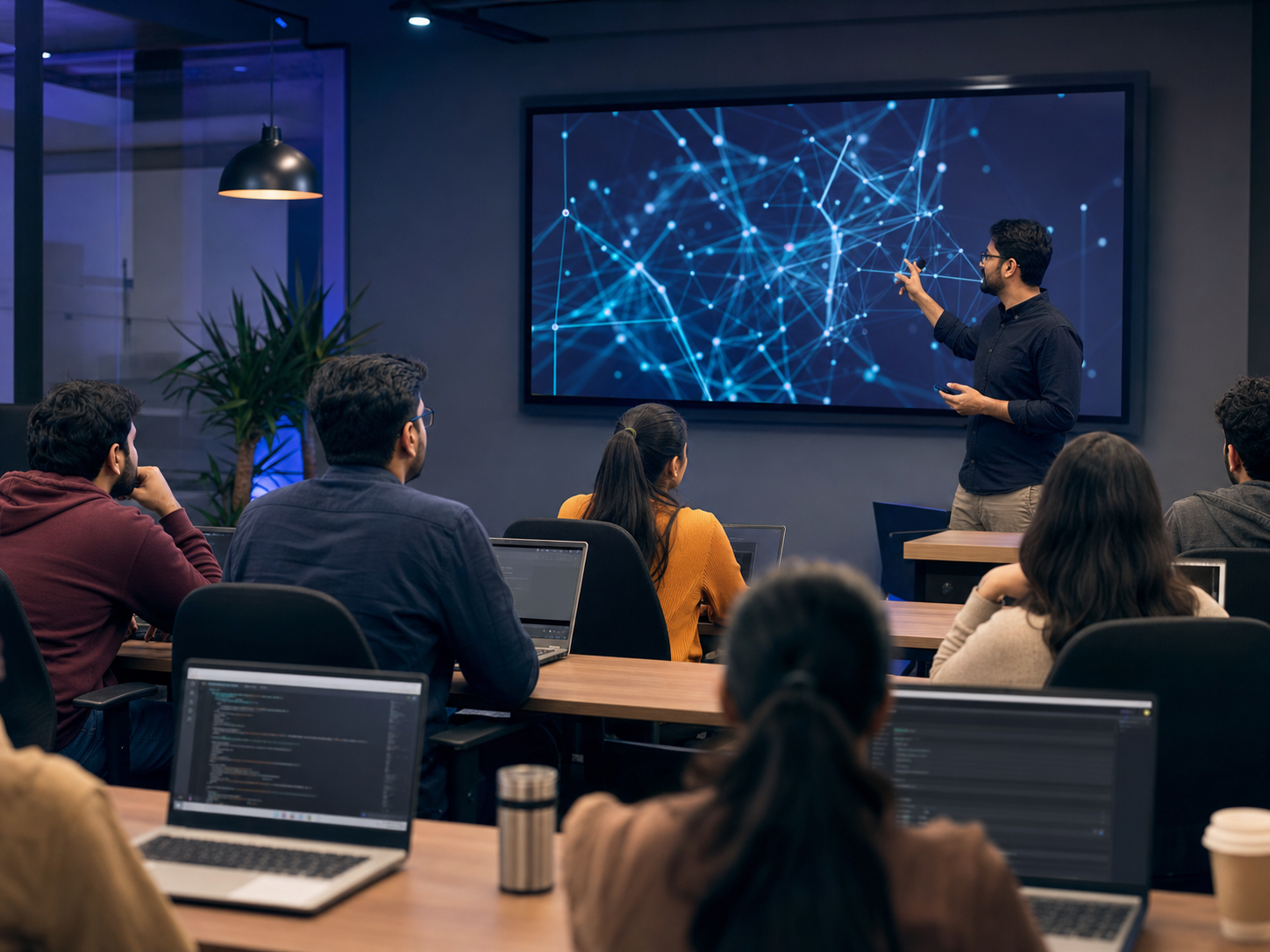 Learners attending a practical TechlyUp generative AI workshop